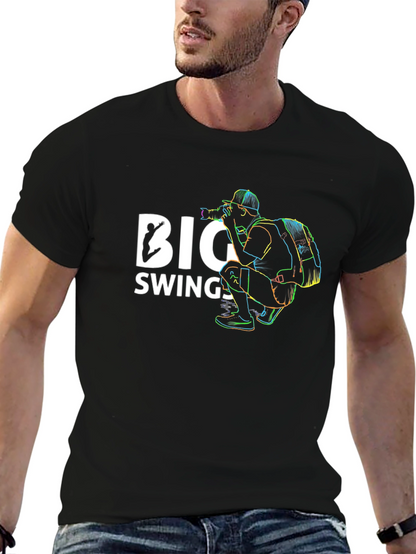 Big Swings Photographer Graphic Tee - Black