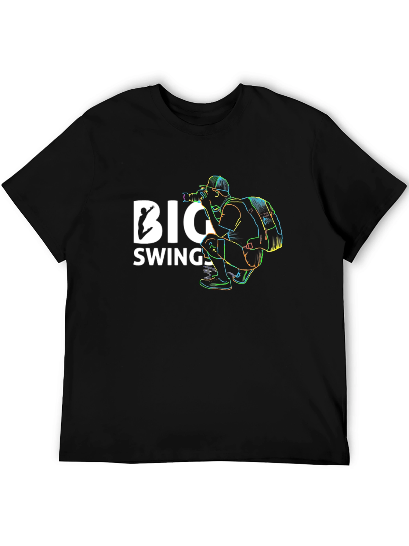 Big Swings Photographer Graphic Tee - Black