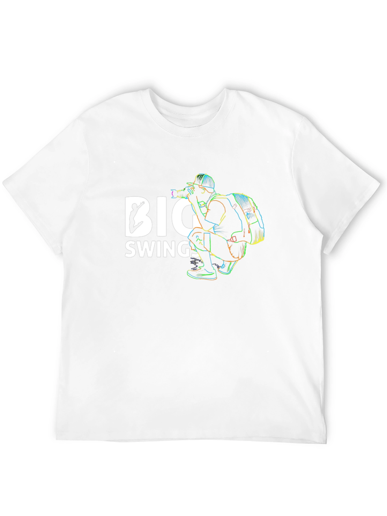 Big Swings Photographer Graphic Tee - Black