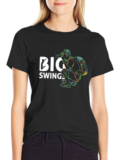 Big Swings Photographer Graphic Tee - Black