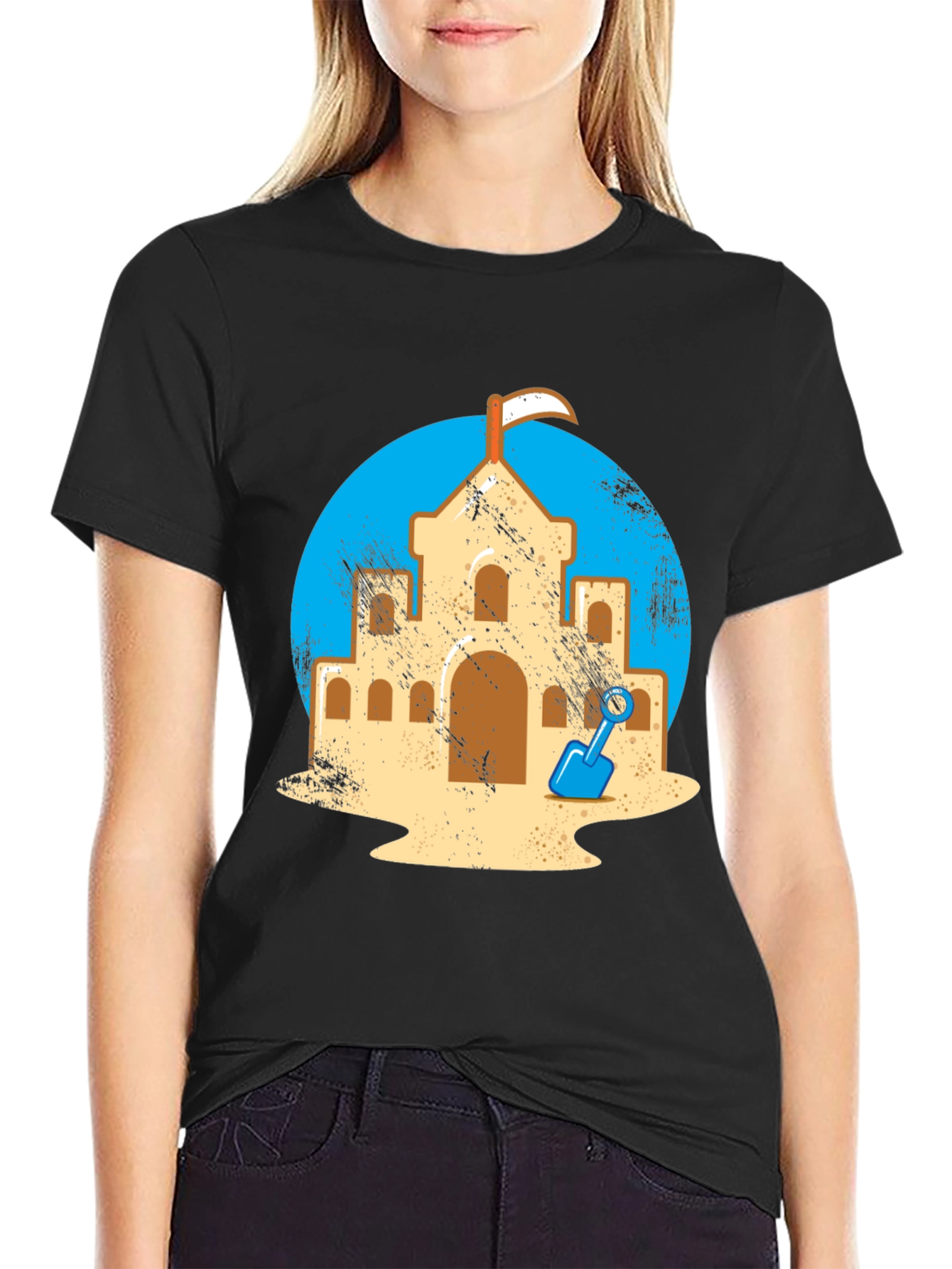Sandcastle Graphic Tee - Beach Day Shirt