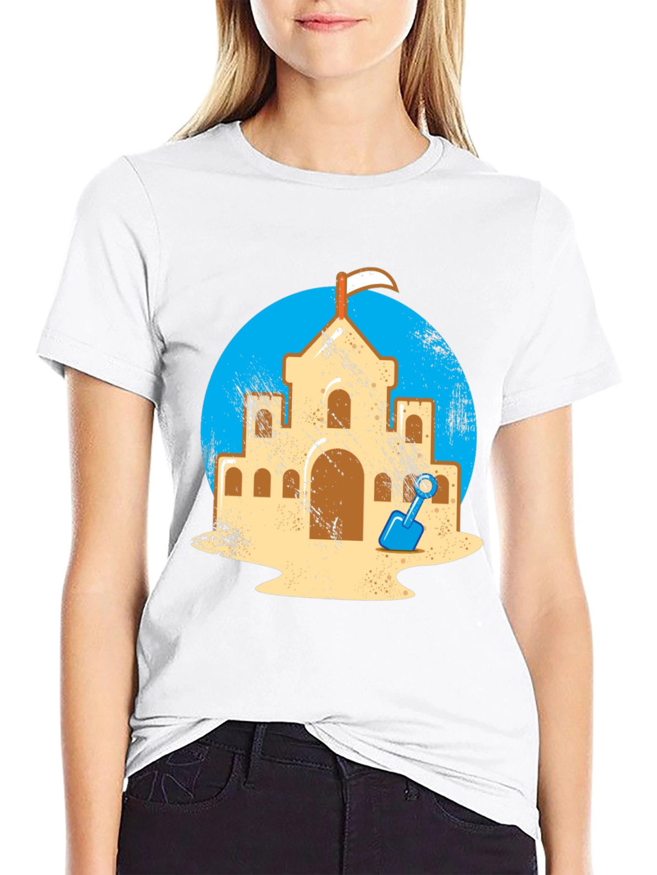 Sandcastle Graphic Tee - Beach Day Shirt