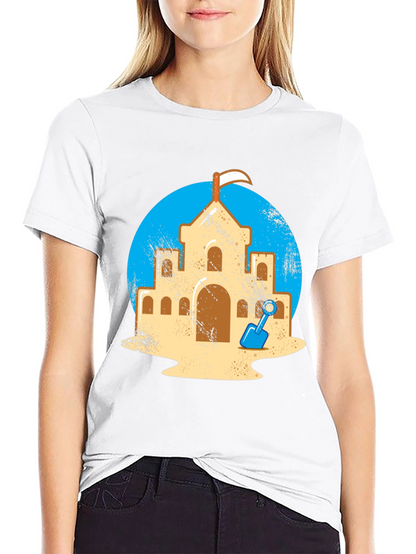 Sandcastle Graphic Tee - Beach Day Shirt