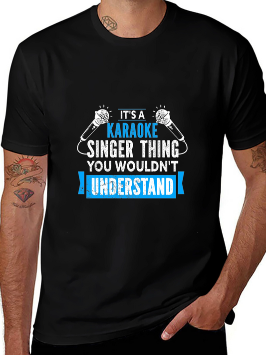 Karaoke Singer Thing - Black T-Shirt