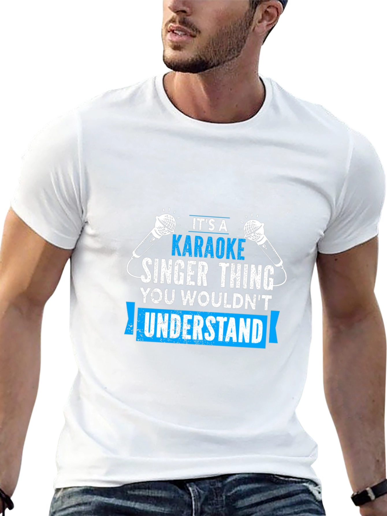 Karaoke Singer Thing - Black T-Shirt