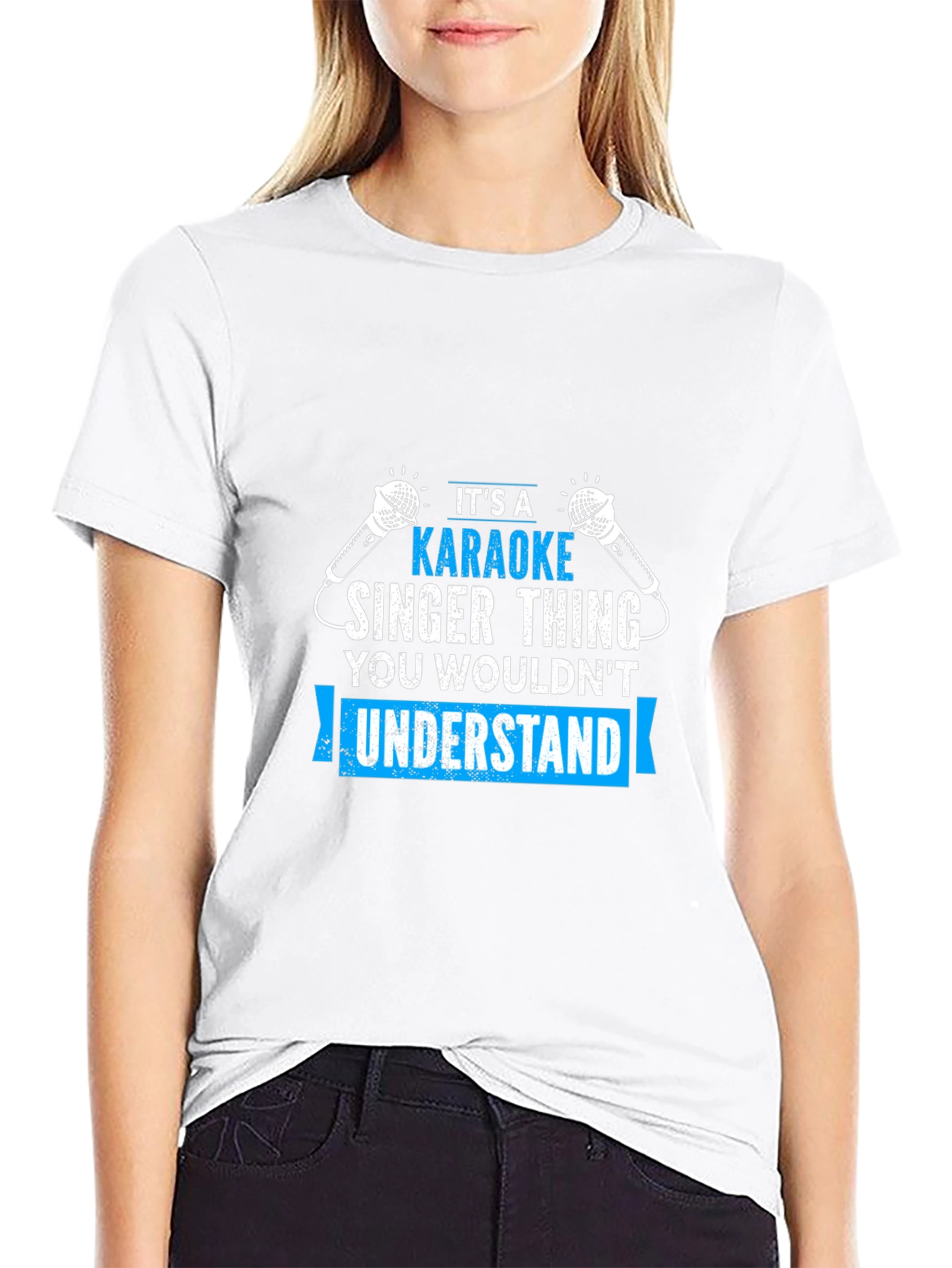 Karaoke Singer Thing - Black T-Shirt