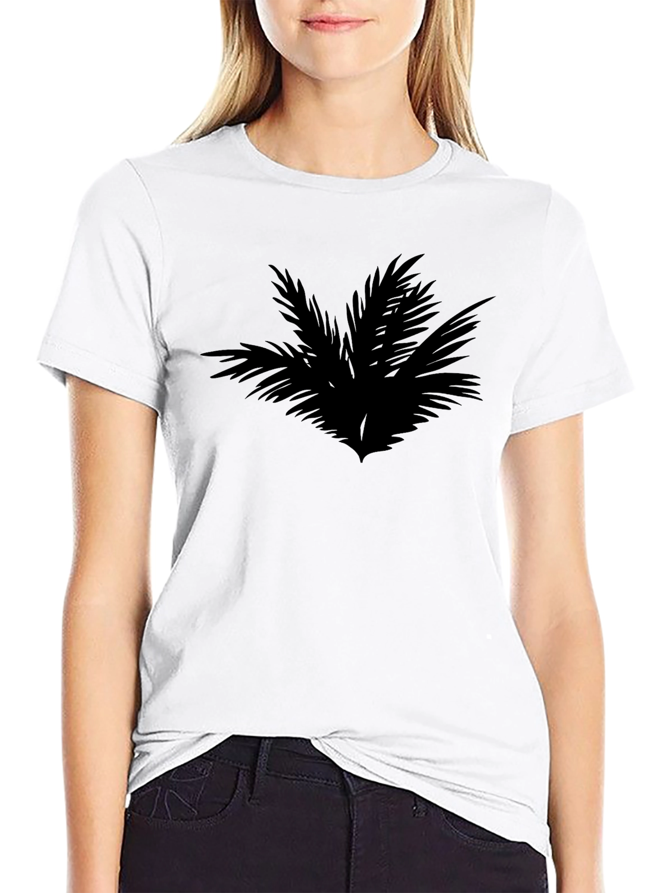 Tropical Palm Tree Graphic Black T-Shirt