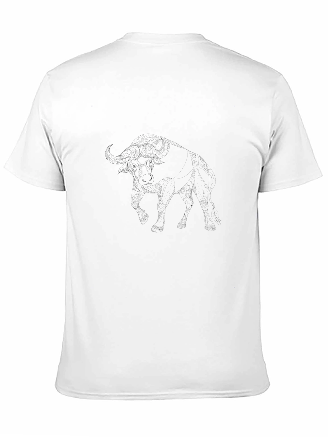 Mens Black Bull Graphic T-Shirt