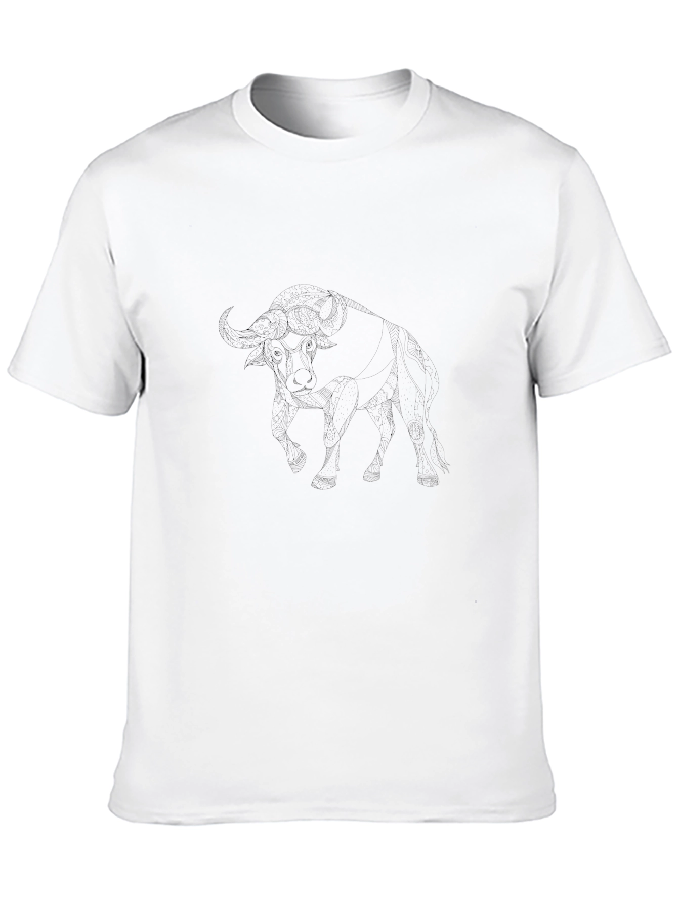 Mens Black Bull Graphic T-Shirt