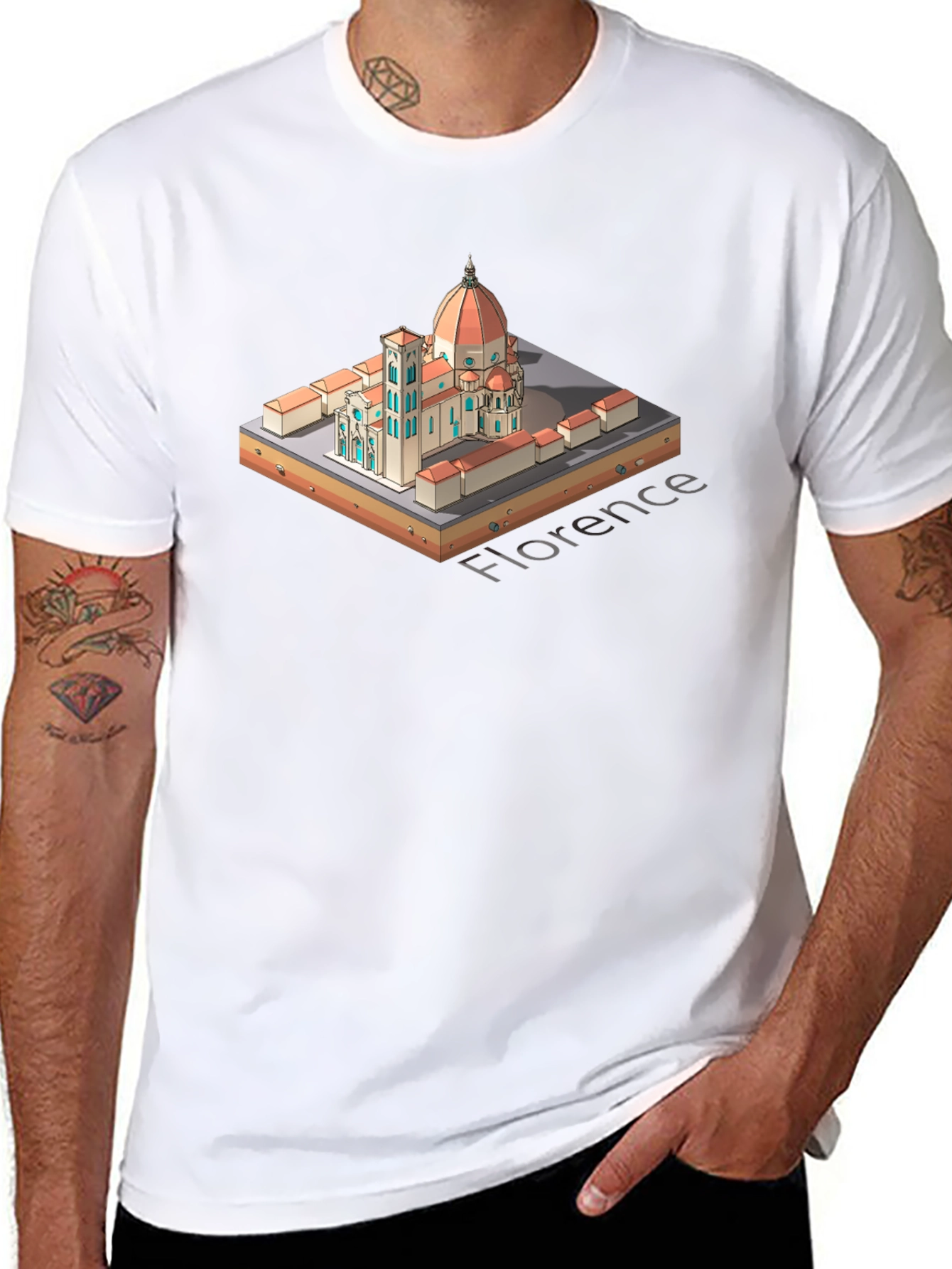 Florence Italy T-Shirt - Black Graphic Tee