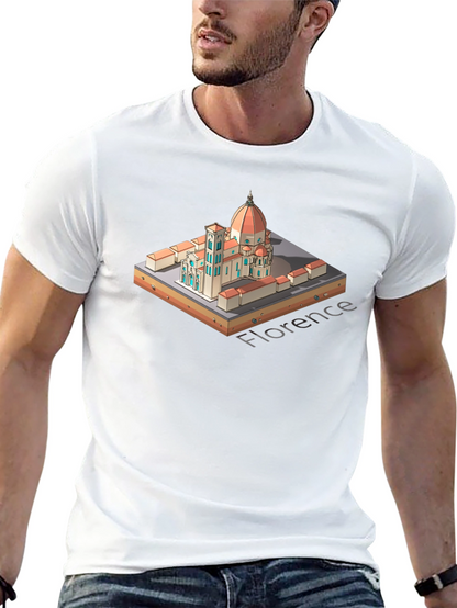 Florence Italy T-Shirt - Black Graphic Tee