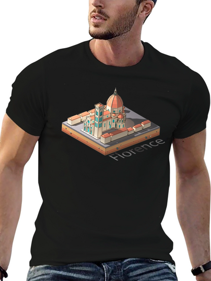 Florence Italy T-Shirt - Black Graphic Tee