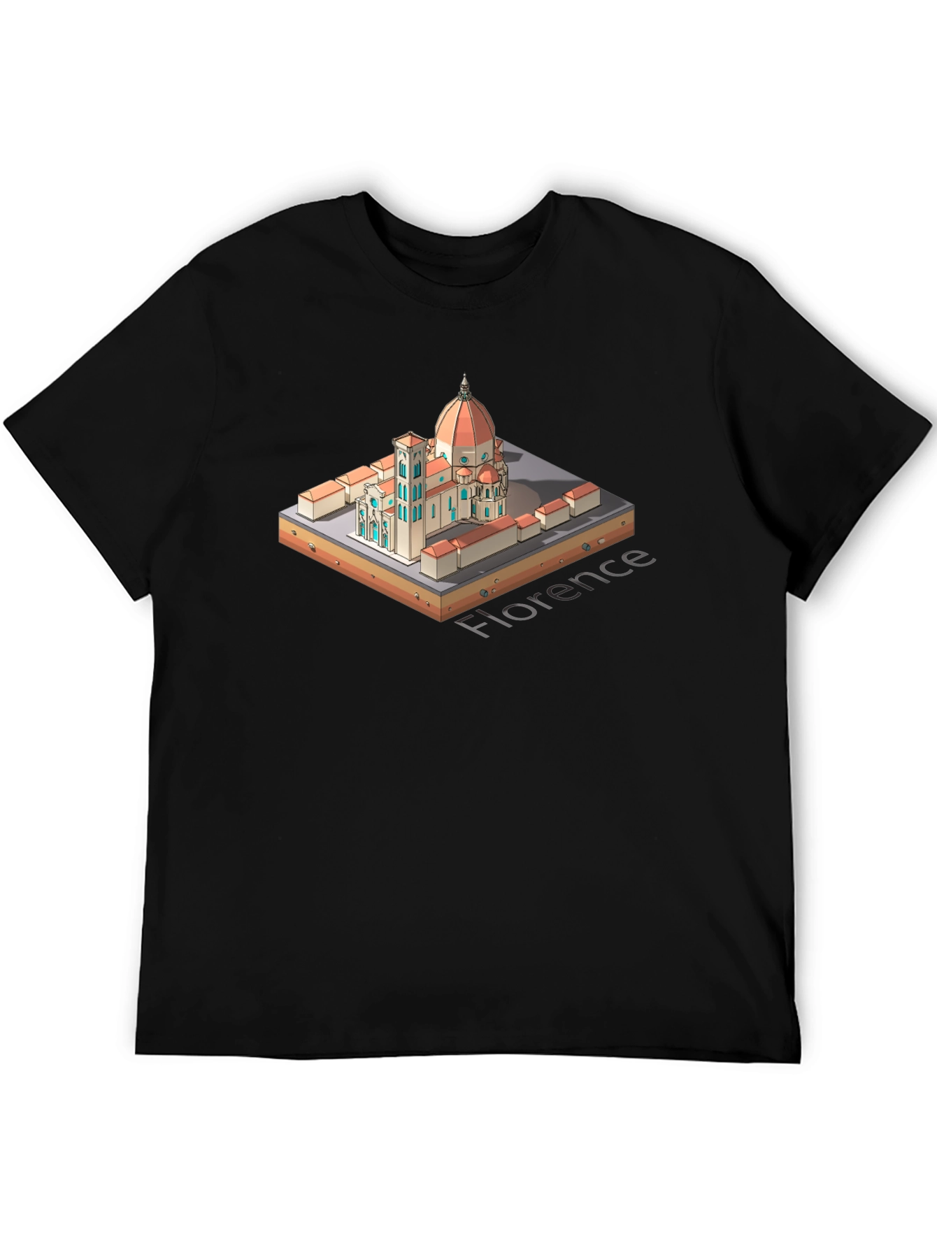 Florence Italy T-Shirt - Black Graphic Tee