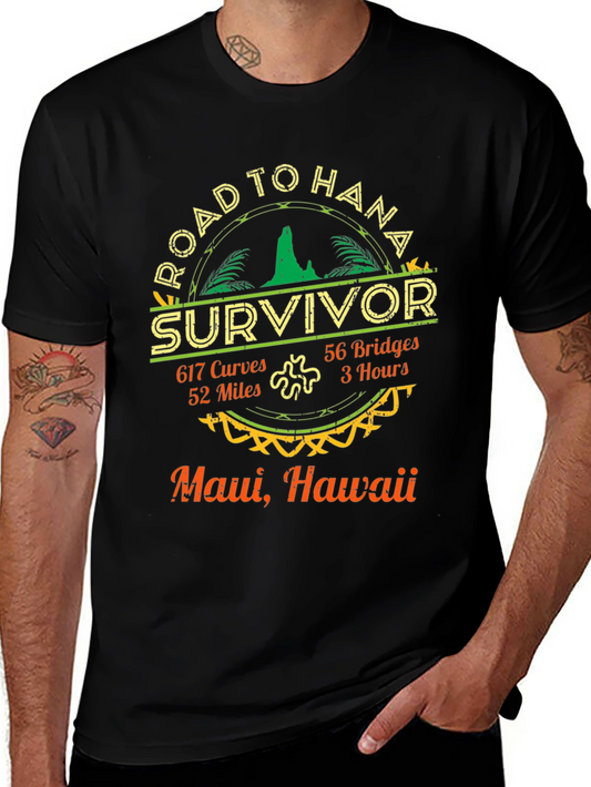 Road to Hana Survivor T-Shirt | Maui Hawaii Trip Souvenir