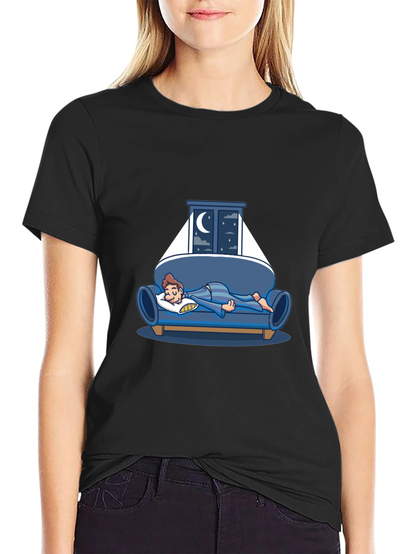 Sleepy Night T-Shirt - Relaxed Fit Cotton Tee
