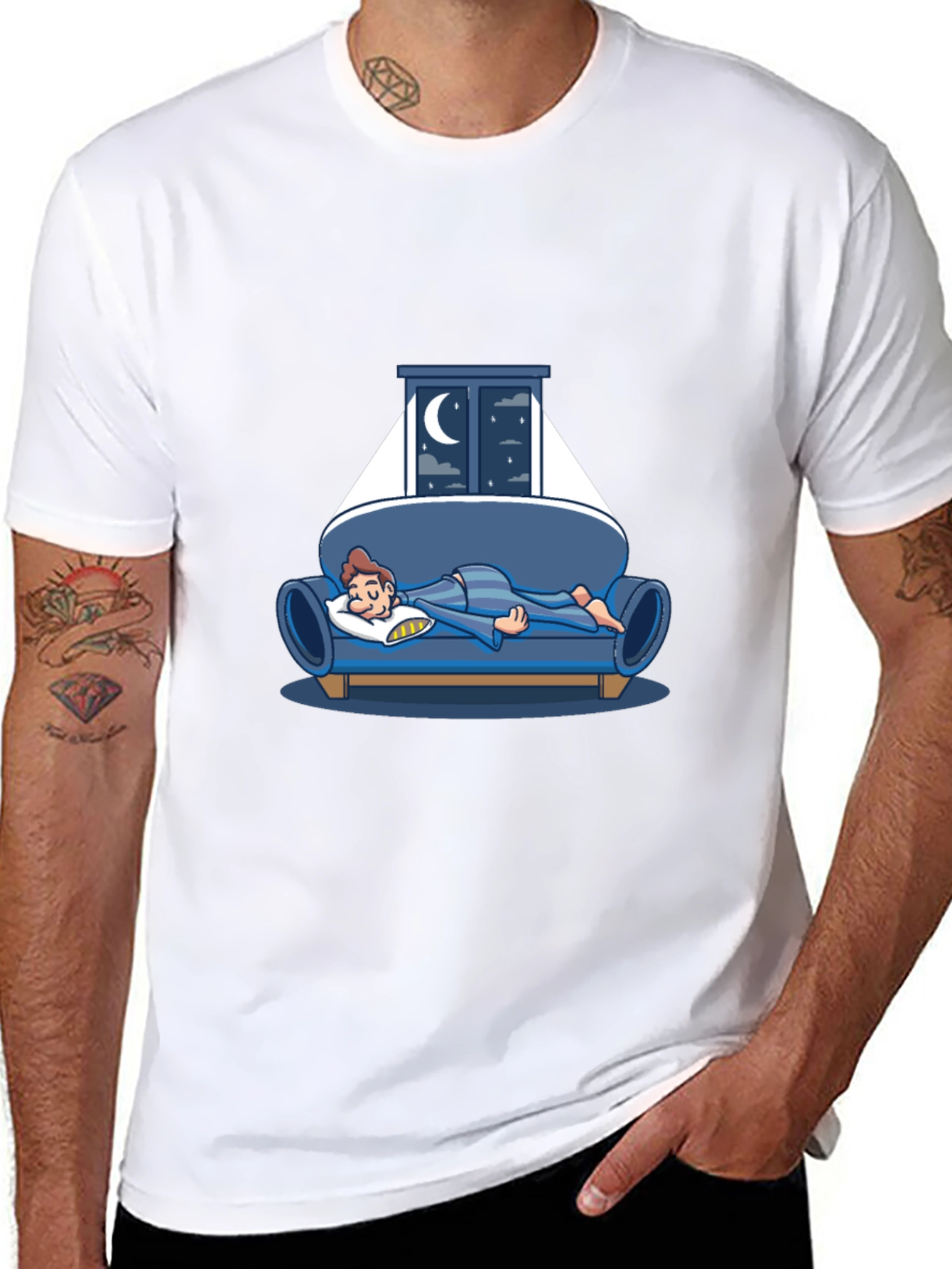 Sleepy Night T-Shirt - Relaxed Fit Cotton Tee
