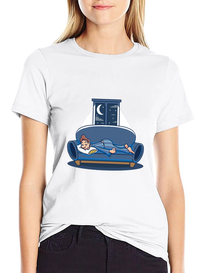 Sleepy Night T-Shirt - Relaxed Fit Cotton Tee