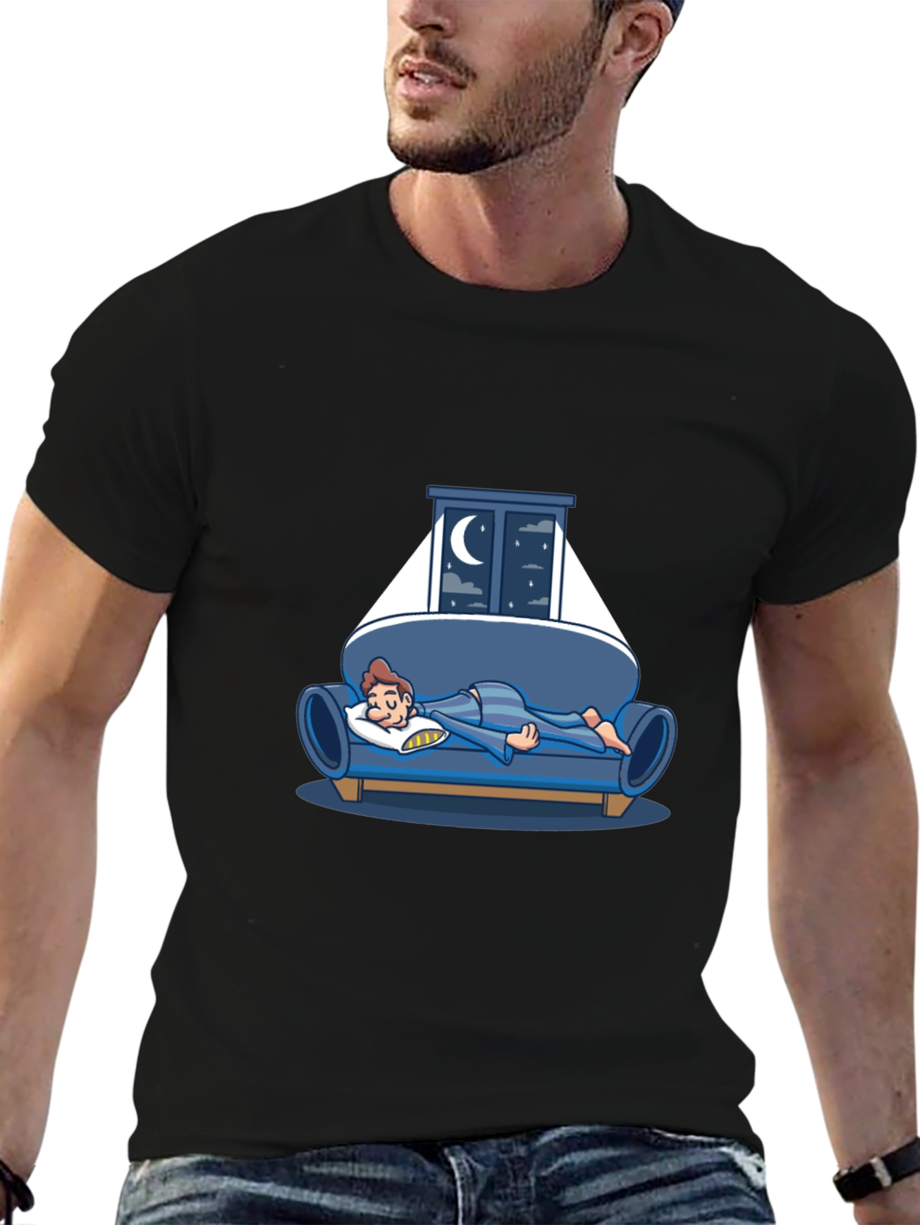 Sleepy Night T-Shirt - Relaxed Fit Cotton Tee