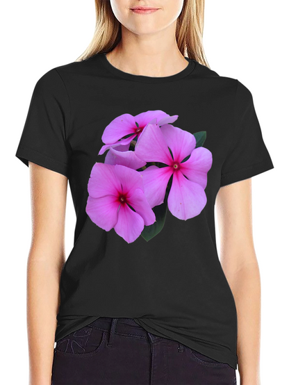Pink Flower Graphic T-Shirt - Casual Comfort