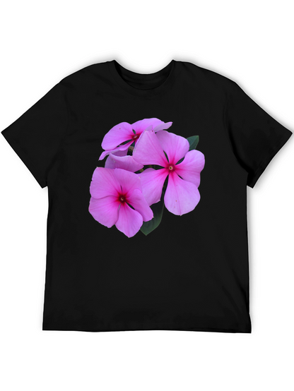 Pink Flower Graphic T-Shirt - Casual Comfort