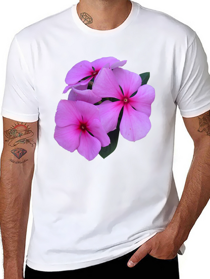 Pink Flower Graphic T-Shirt - Casual Comfort
