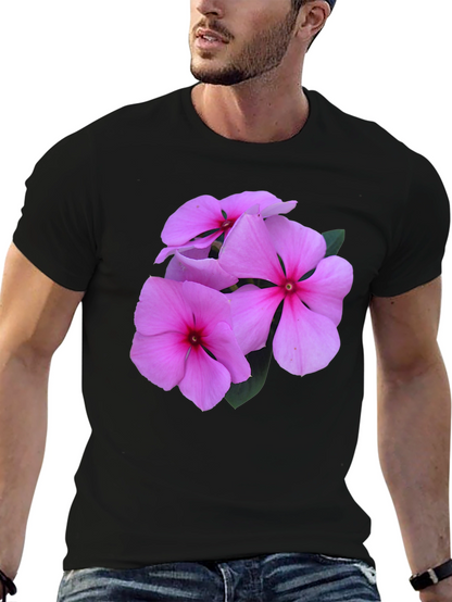 Pink Flower Graphic T-Shirt - Casual Comfort