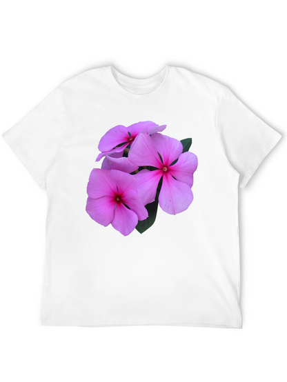 Pink Flower Graphic T-Shirt - Casual Comfort
