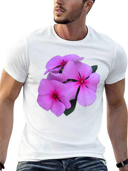 Pink Flower Graphic T-Shirt - Casual Comfort