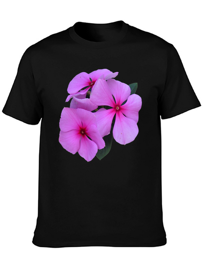 Pink Flower Graphic T-Shirt - Casual Comfort