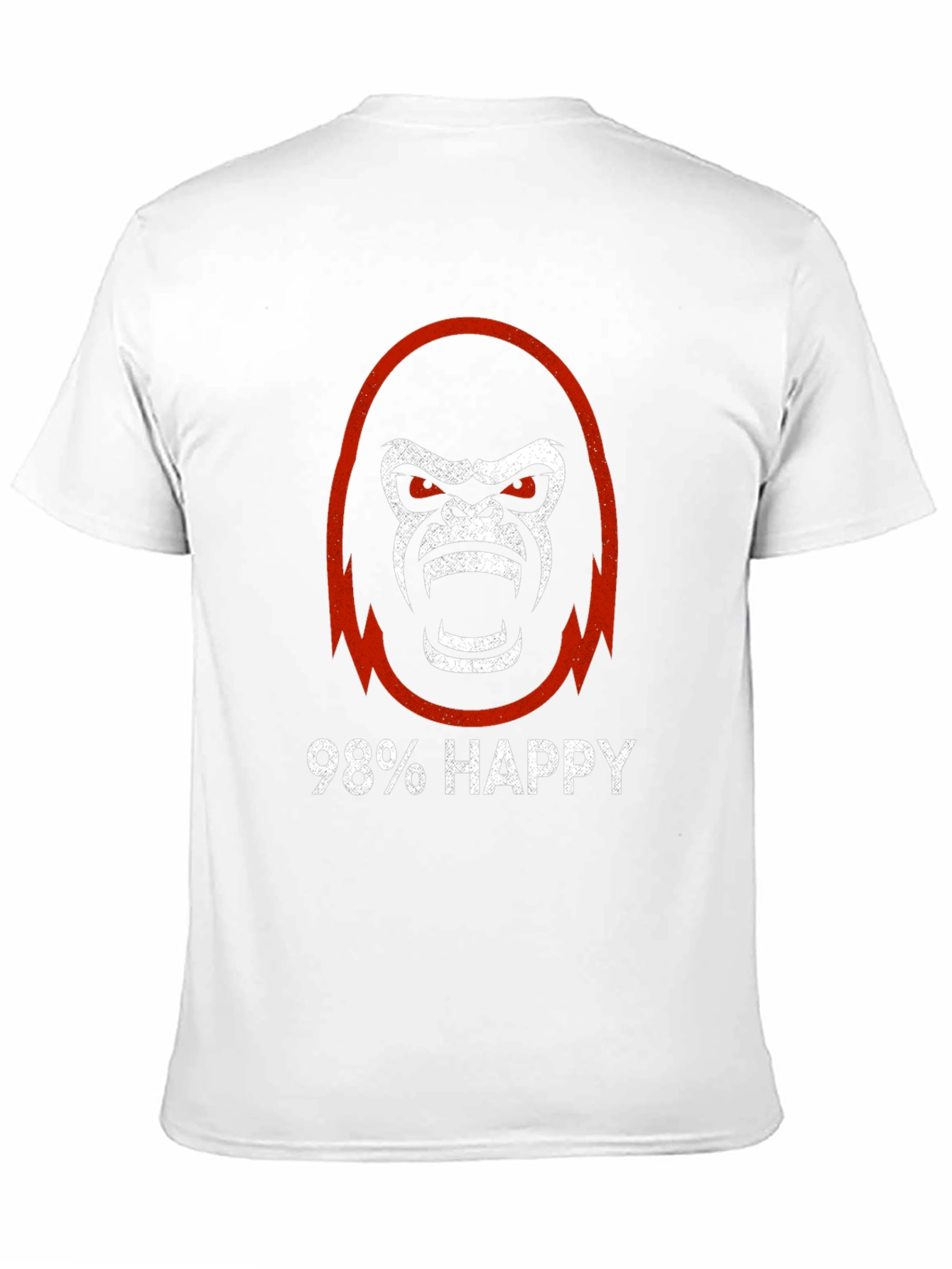 98% Happy Gorilla Graphic Tee - Black