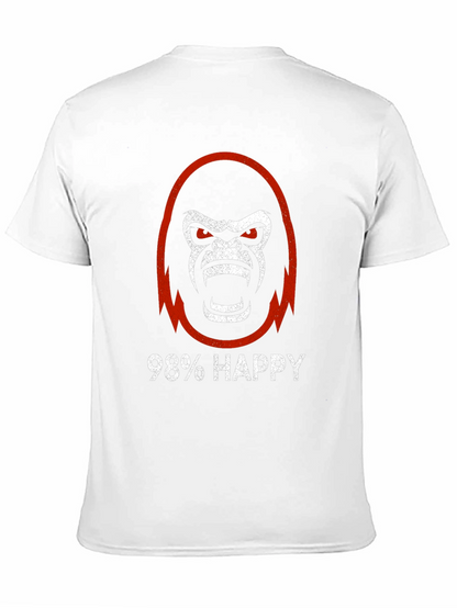 98% Happy Gorilla Graphic Tee - Black