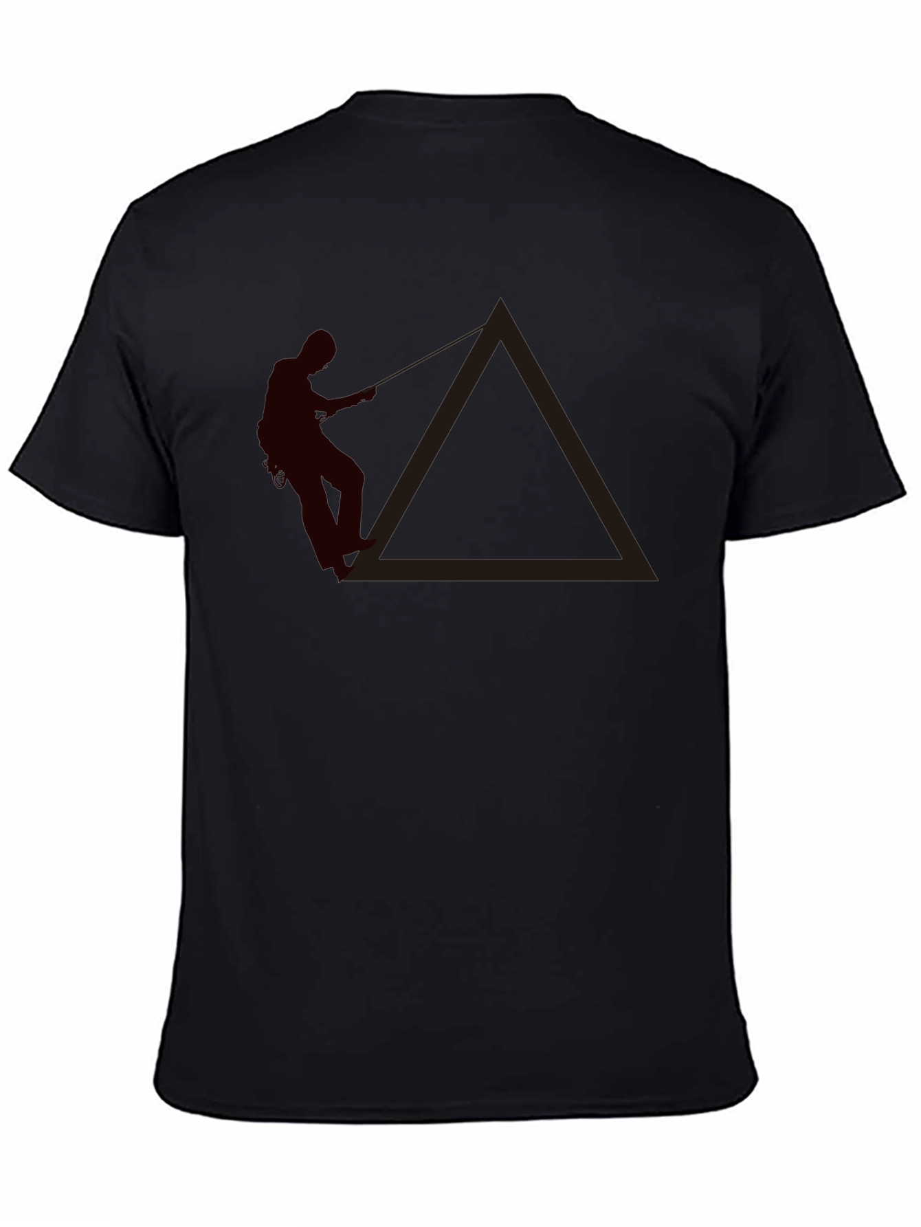 Climbing Man Graphic Tee - Black Casual Shirt