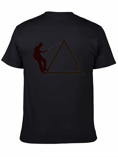 Climbing Man Graphic Tee - Black Casual Shirt