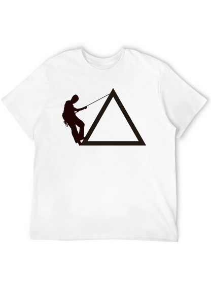 Climbing Man Graphic Tee - Black Casual Shirt