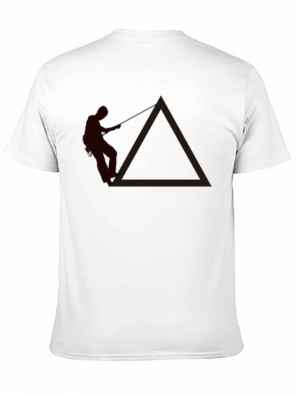 Climbing Man Graphic Tee - Black Casual Shirt