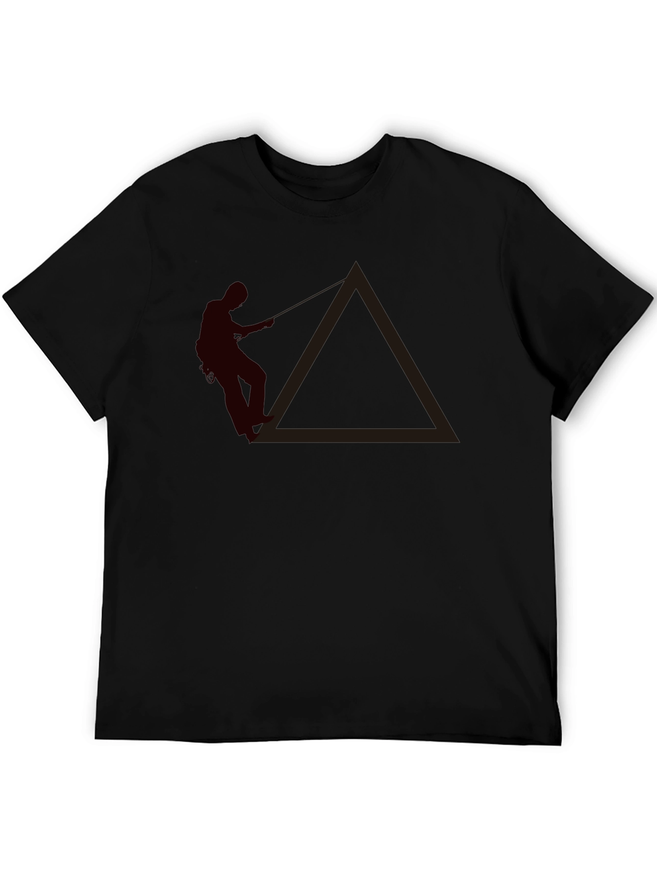 Climbing Man Graphic Tee - Black Casual Shirt
