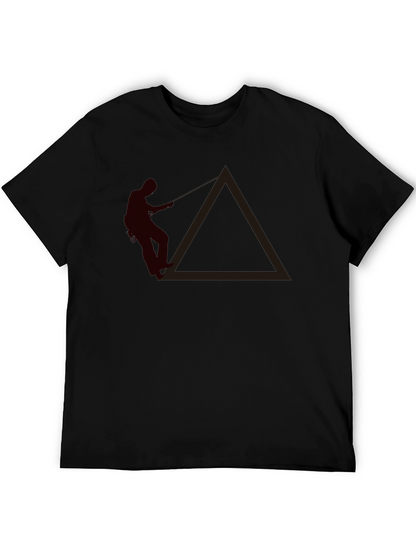 Climbing Man Graphic Tee - Black Casual Shirt