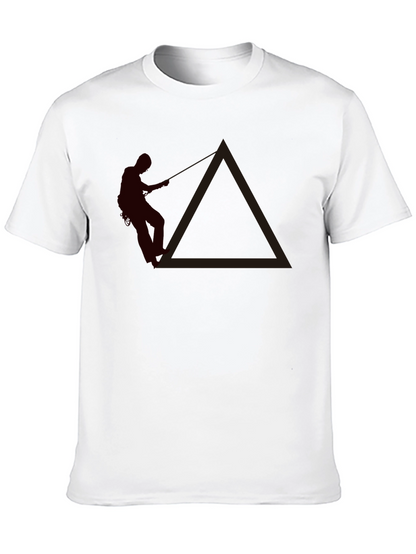 Climbing Man Graphic Tee - Black Casual Shirt