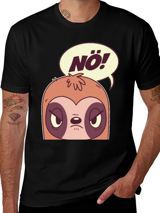 Nö Sloth Graphic Tee - Funny Novelty T-Shirt