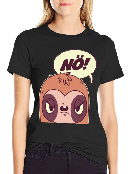 Nö Sloth Graphic Tee - Funny Novelty T-Shirt