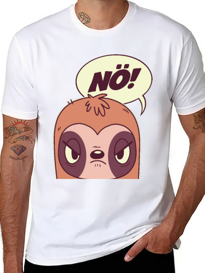 Nö Sloth Graphic Tee - Funny Novelty T-Shirt