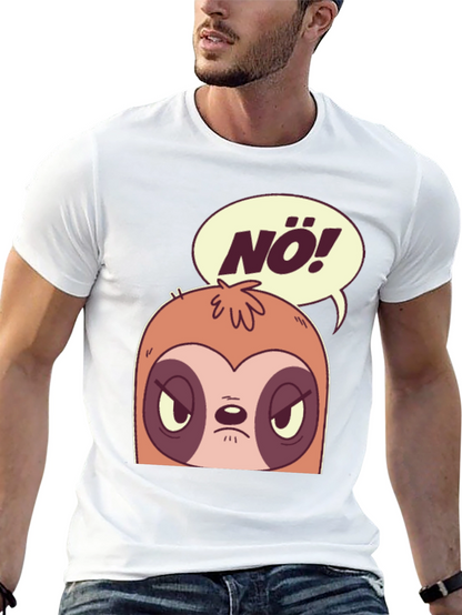 Nö Sloth Graphic Tee - Funny Novelty T-Shirt