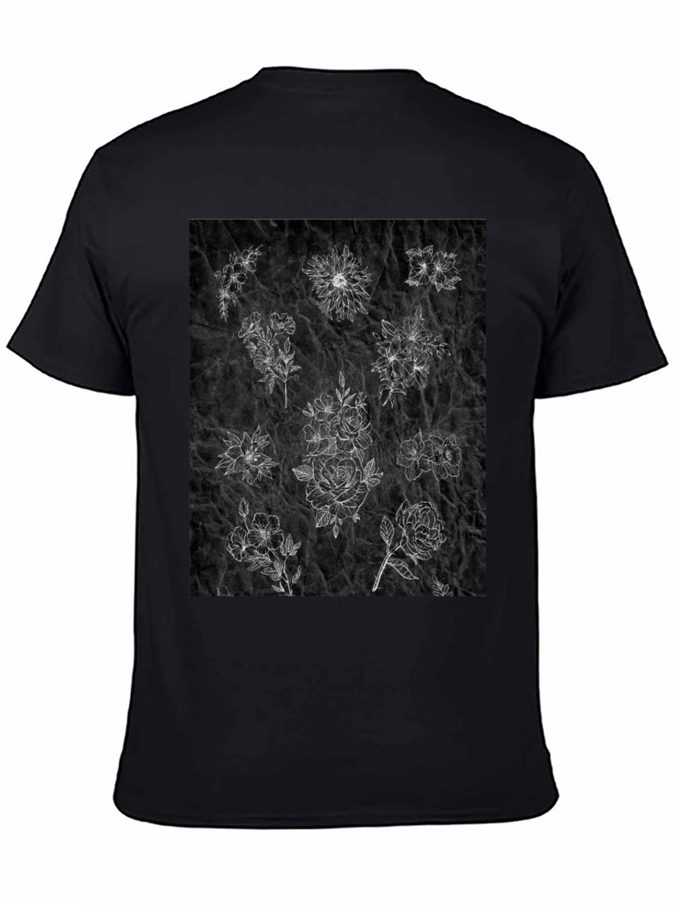 Floral Sketch T-Shirt - Unique Botanical Design