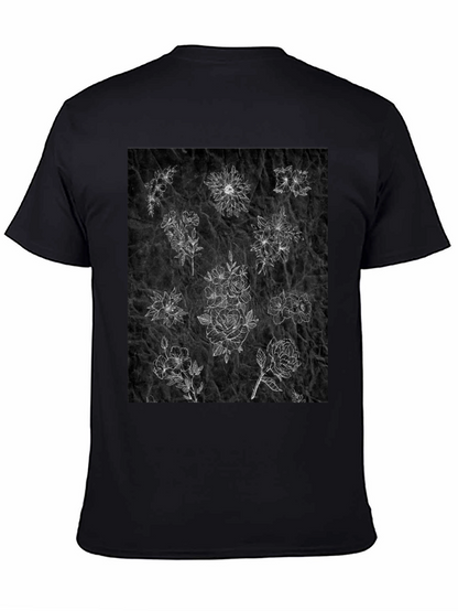 Floral Sketch T-Shirt - Unique Botanical Design