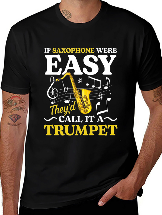 Saxophone Humor Graphic Tee - Musician Gift