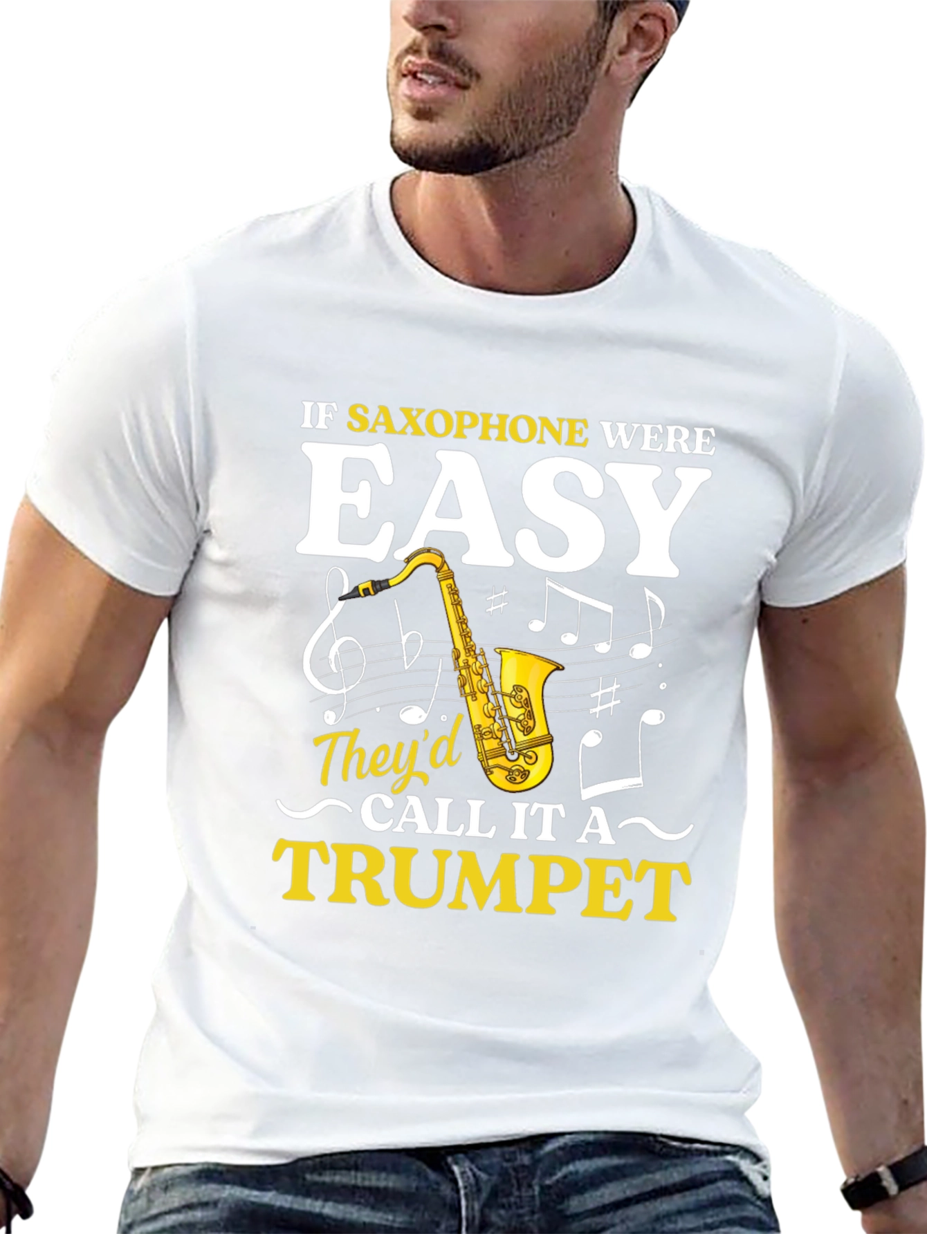 Saxophone Humor Graphic Tee - Musician Gift