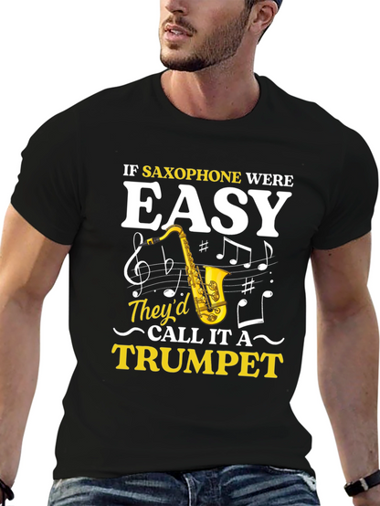 Saxophone Humor Graphic Tee - Musician Gift