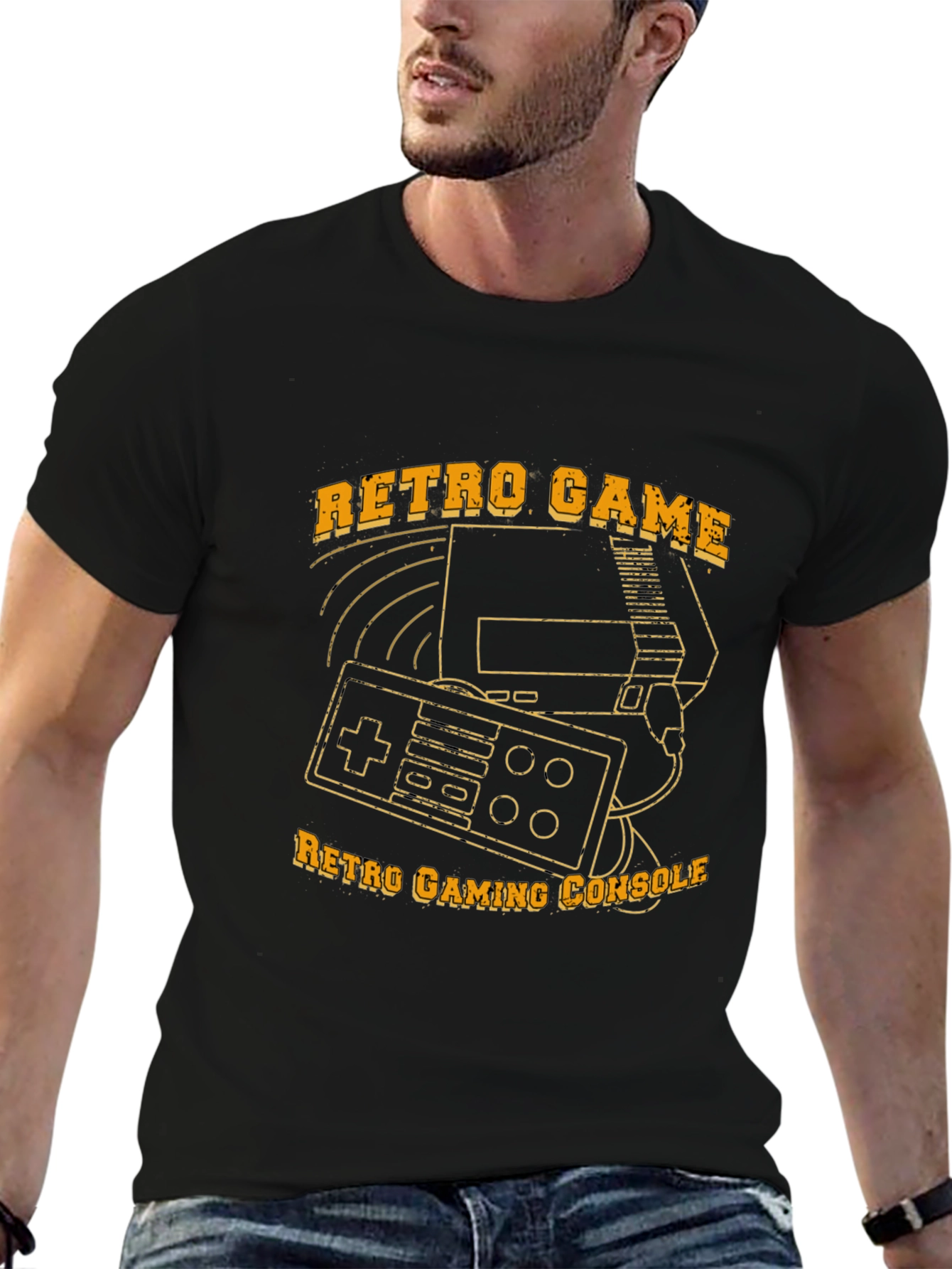 Retro Game Console T-Shirt - Black