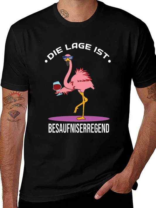 Humorous Flamingo Graphic T-Shirt