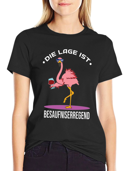 Humorous Flamingo Graphic T-Shirt